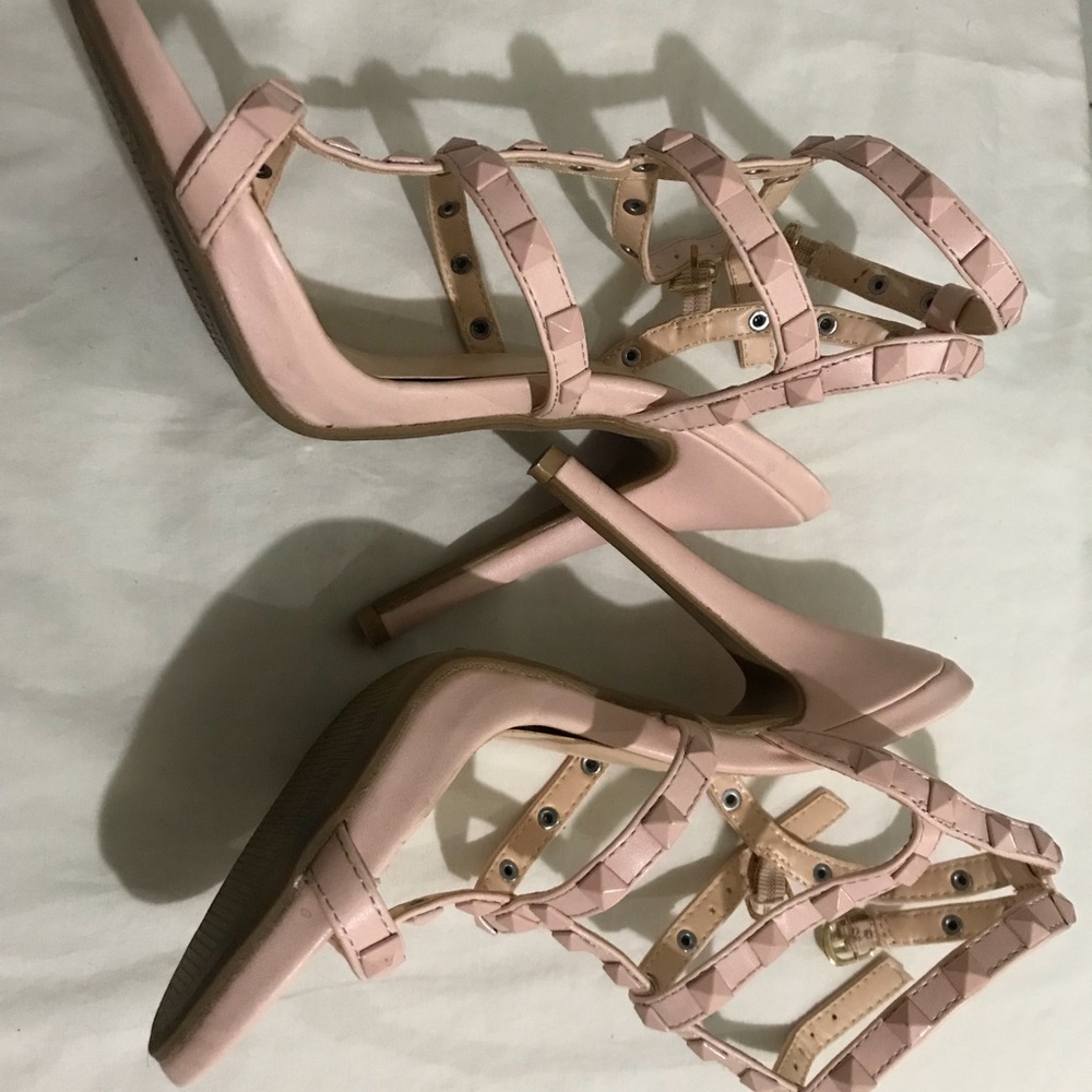 Pink Studded Heels